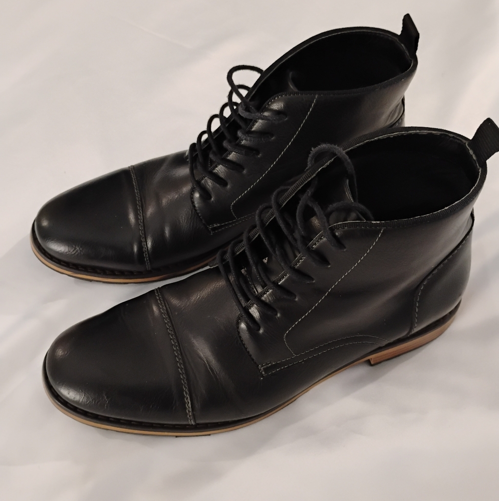 Men's Black Leather Boots